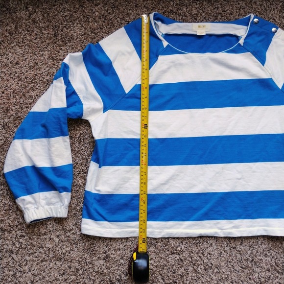 NEW Maeve Anthropologie Sweatshirt XL Nautical core Preppy - Picture 3 of 5